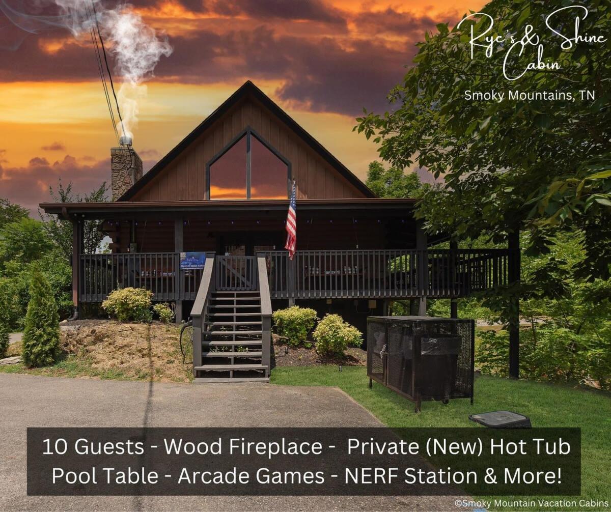 Ryes And Shine Bootlegger'S Cabin! Hot Tub* Pool* Arcade* Billiards *Ev * Pet Friendly Сев'єрвілл Екстер'єр фото