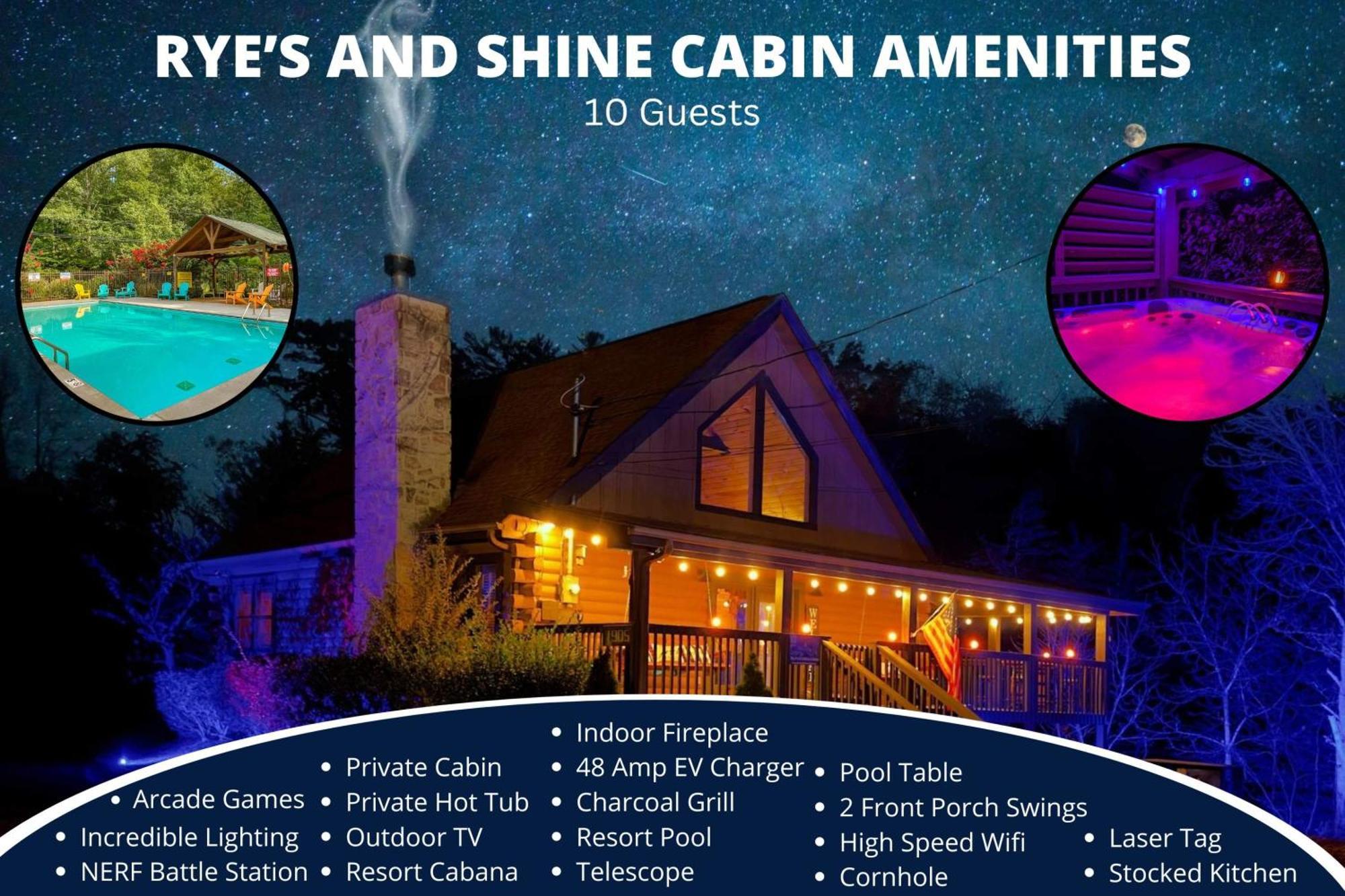 Ryes And Shine Bootlegger'S Cabin! Hot Tub* Pool* Arcade* Billiards *Ev * Pet Friendly Сев'єрвілл Екстер'єр фото